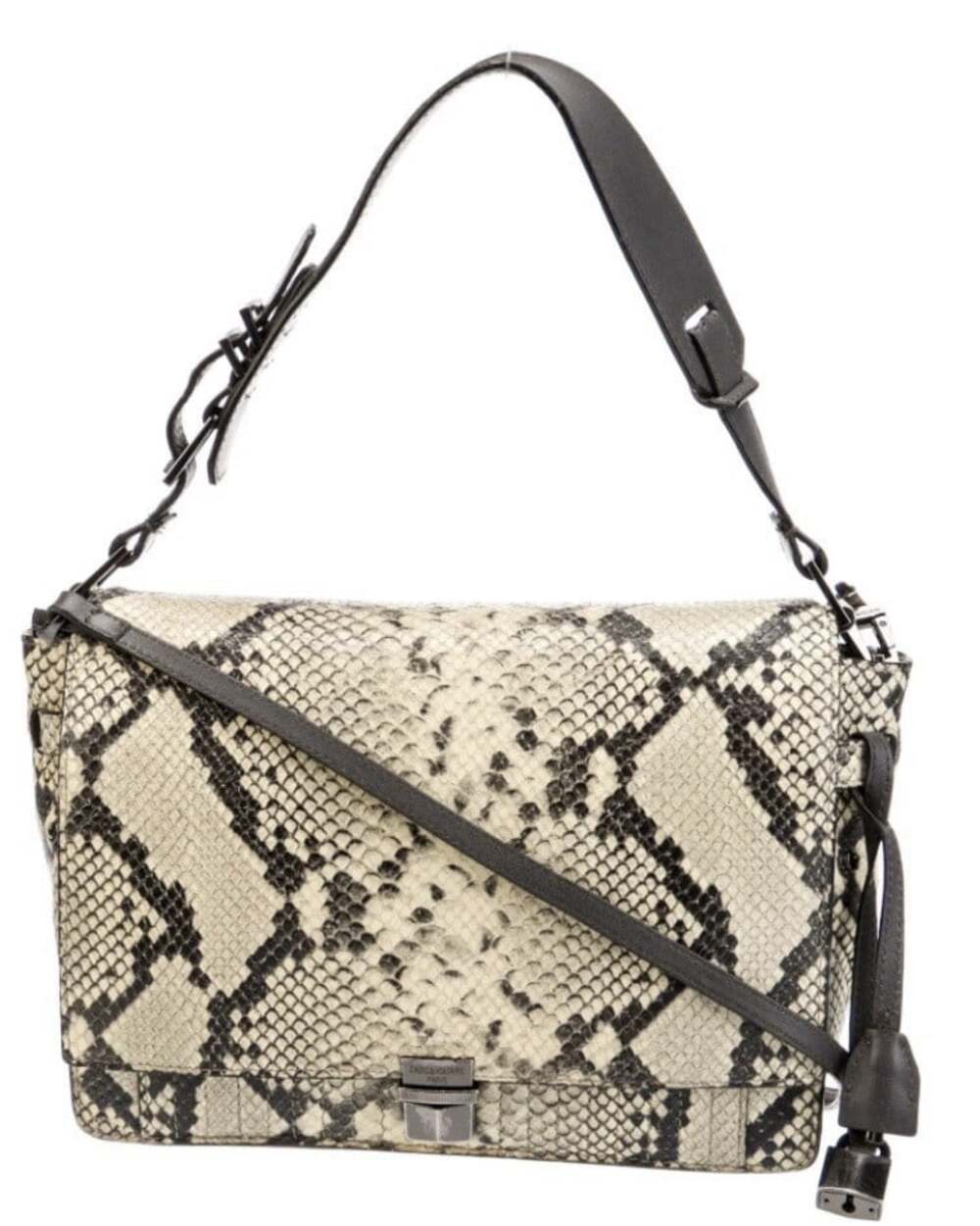 Zadig & Voltaire Leather snakeskin-effect shoulder bag Handbag Edgy Wild